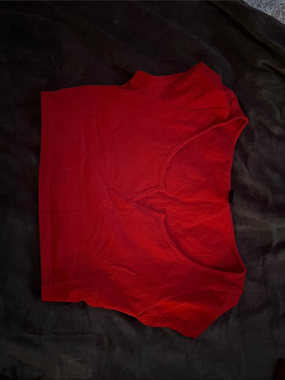 Women’s Red Short Sleeve Scoop Neck Top